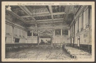 Ansichtskarte Schnegelberg´s Festsaal, Hasenheide und Jahnstraße
