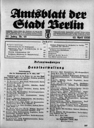 1936,15: Nr. 15, 12. April 1936