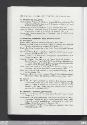 G) Istituzioni, economia e organizzazione sociale