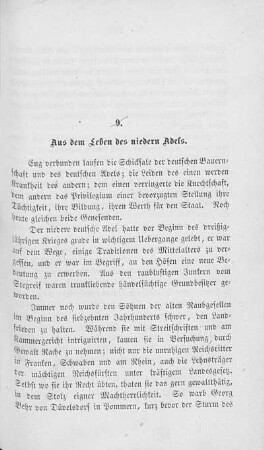 9. Aus dem Leben des niedern Adels