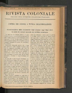 Rivista Coloniale. Fasc. XVIII-XIX. Vol. I.