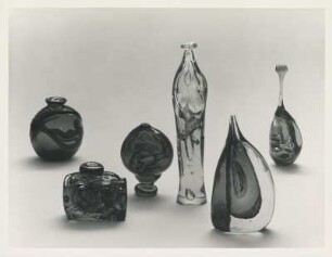 Glasausstellung in The Design Centre, London 1967 der Council of Industrial Design