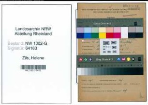 Entnazifizierung Helene Zils, geb. 31.10.1920 (Schneiderin)