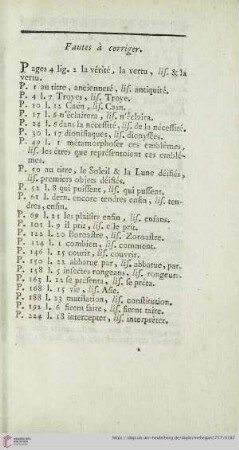 Fautes à corriger