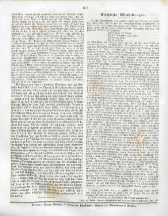 600 Kirchliche Mittheilungen