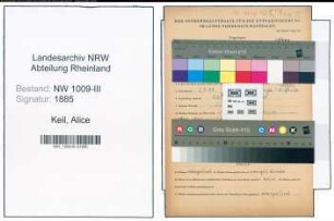 Entnazifizierung Alice Keil , geb. 02.04.1909 ()