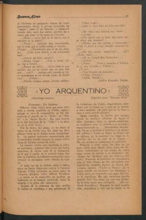 ¿Yo arquentino? : (Monólogo cómico)