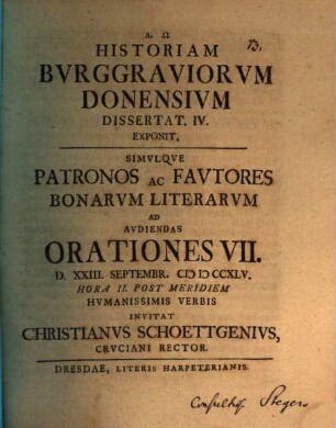 Historiam burggraviorum Donensium exponit, 4