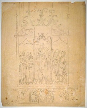 Entwurfszeichnung für einen Altar
