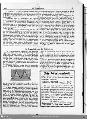Die Normalisierung der Schrauben