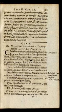 Cap. X. De Malorum Angelorum Definitione Lapsu Et Peccato