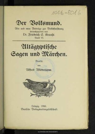 Altägyptische Sagen und Märchen