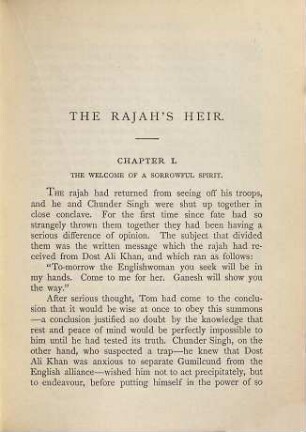 The Rajah's Heir : (A novel) In two volumes. Collection of British Authors, Tauchnitz Edition. Vol. 2654. 2655. 2