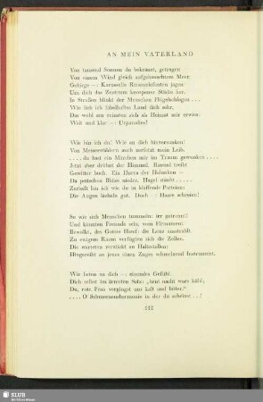An Mein Vaterland