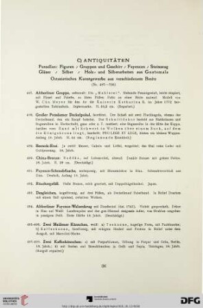 C) Antiquitäten (Nr. 487-662)