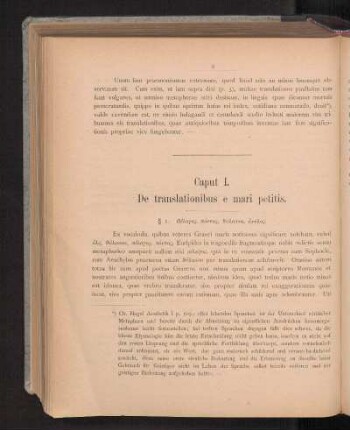 Caput I. De translationibus e mari petitis.