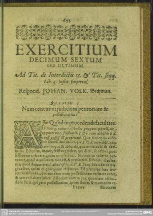 Exercitium Decimum Sextum Seu Ultimum