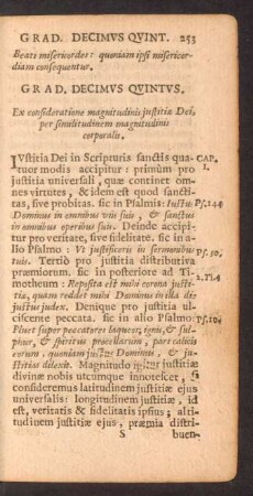 Grad. Decimus Quintus. Ex consideratione magnitudinis justitiae Dei, per similitudinem magnitudinis corporalis