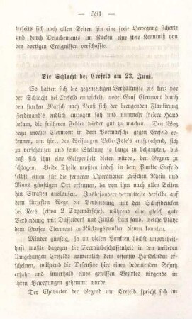 Die Schlacht bei Crefeld am 23. Juni.
