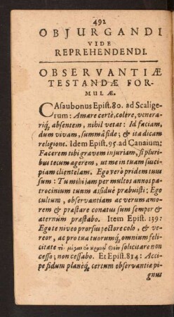 Observantiae Testandae Formulae.