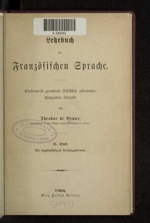 Stufe 2: Die regelmäßigen Konjugationen