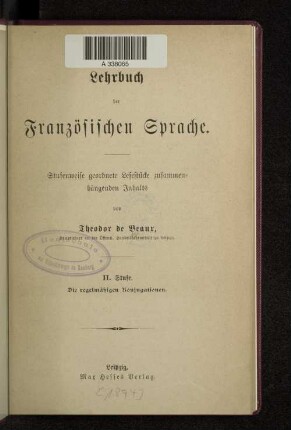 Stufe 2: Die regelmäßigen Konjugationen