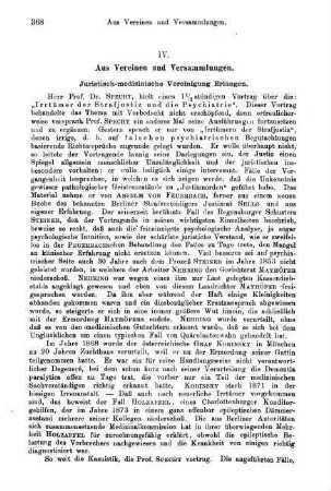 368-374, IV. Aus Vereinen und Versammlungen