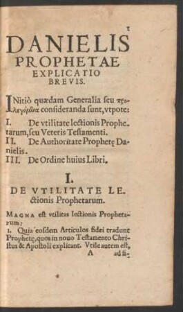 Danielis Prophetae Explicatio Brevis