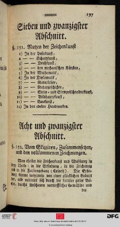Acht und zwanzigster Abschnitt