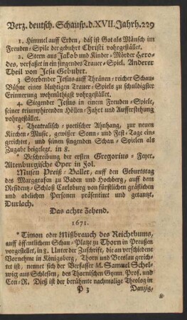 Das achte Zehend.