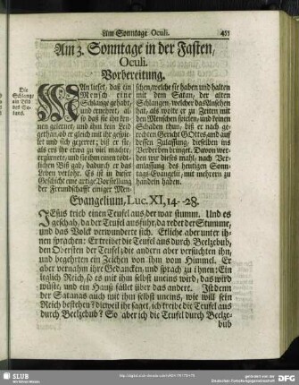 Am 3. Sonntage in der Fasten, Oculi