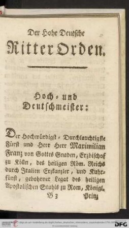 Hoch = und Deutschmeister:
