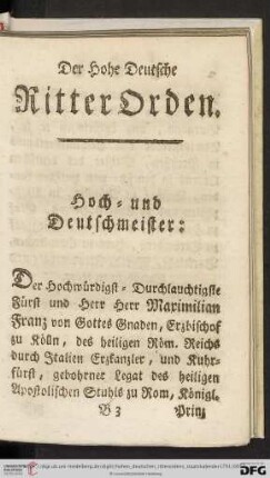 Hoch = und Deutschmeister: