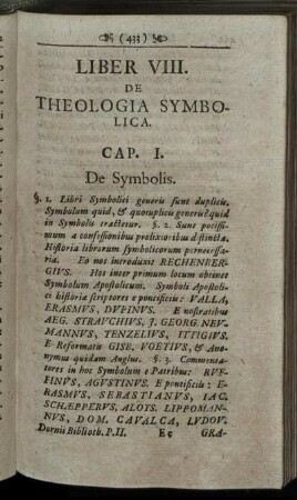 Liber VIII. De Theologia Symbolica