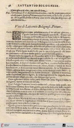 [Vita di Lattantio Bolognese, Pittore – Vita di F. Egnatio Danti]