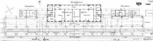 Reutlingen Hbf: Empfangsgebäude und Nebengebäude Bahnsteigüberdachung Grundriss