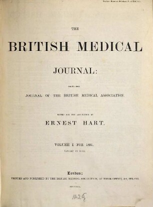 British medical journal : BMJ, 1891, 1