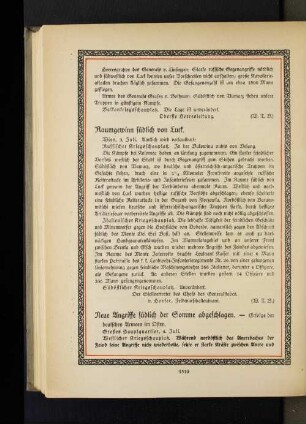 Neue Angriffe südlich der Somme abgeschlagen.