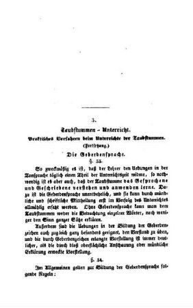 Taubstummen - Unterricht : praktisches Verfahren beim Unterrichte der Taubstummen ; (Fortsetzung)