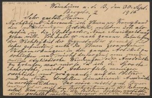 Brief an B. Schott's Söhne : 30.09.1916