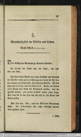3. Standhaftigkeit im Wirken und Leiden