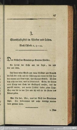 3. Standhaftigkeit im Wirken und Leiden