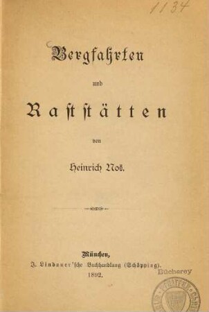 Bergfahrten und Raststätten