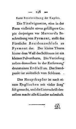 Kurze Beschreibung der Kupfer.