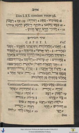 Canticum Canticorum / Ruth / Threni / Ecclesiastes / Esthera.