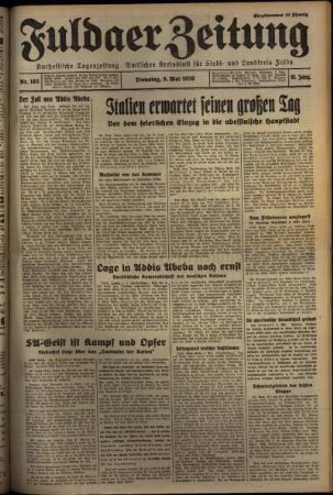 Ausgabe vom Dienstag, den 05. Mai 1936.