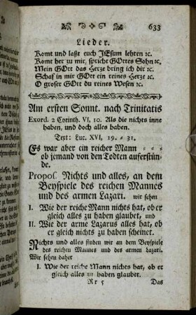 Am ersten Sonnt. nach Trinitatis.