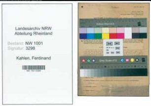Entnazifizierung Ferdinand Kahlen, geb. 12.06.1889 ()