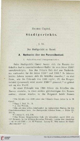Zweites Capitel: Stadtgerichte