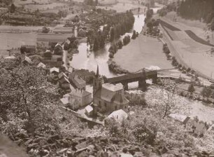 Tschechien, Rodisfort, gedeckte Holzbrücke